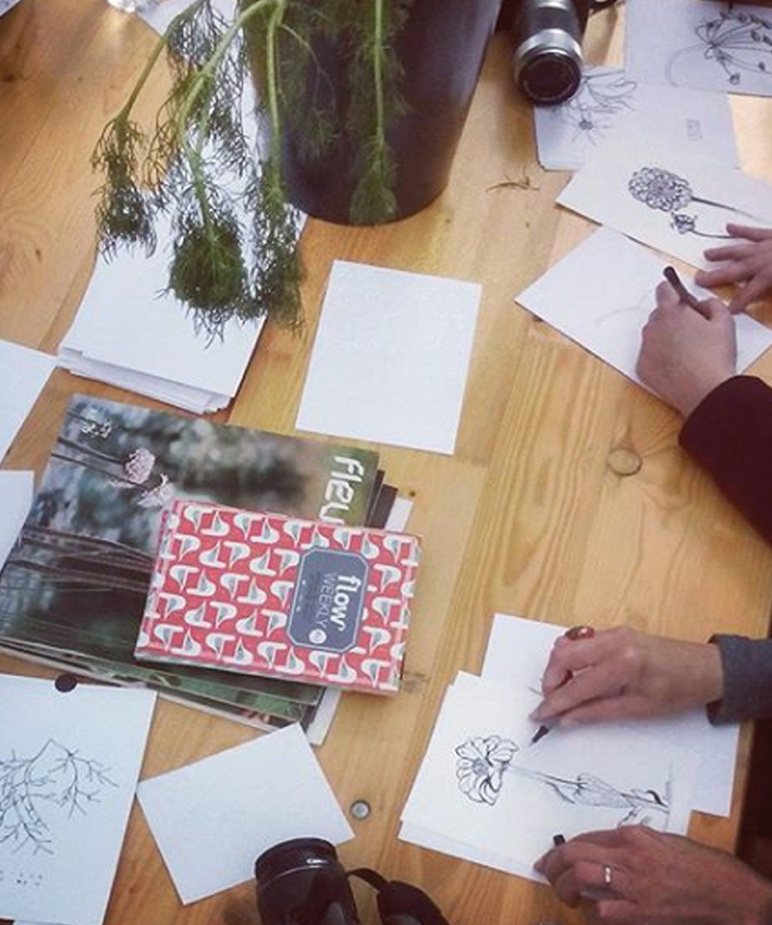 Workshop 6 juni door Maartje van den Noort. Leer de mooiste bloemen tekenen onder leiding van een ervaren illustrator.