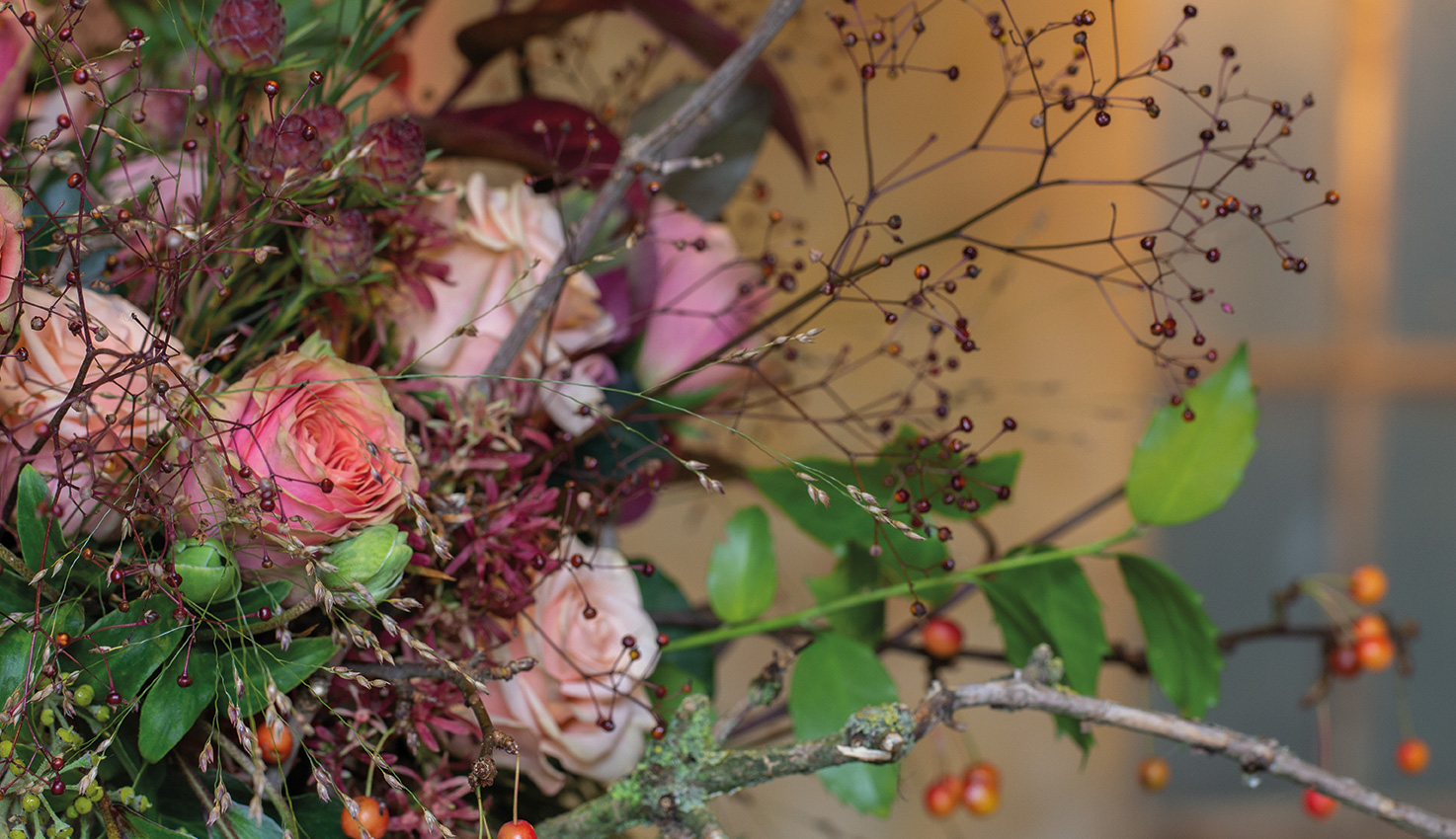 Bundel van bloemen maken